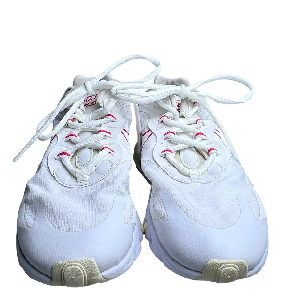 Nike Air Max 270 React White Flash Crimson Women's Size 9 Sneakers